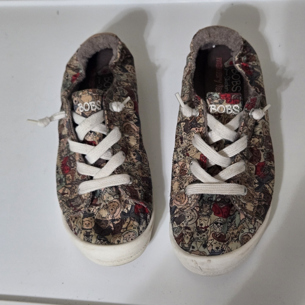 SKECHERS BOBS Beach Bingo Rovers Rally Slip On Ladies Sneakers, dog cat uni, 8 - Picture 11 of 15